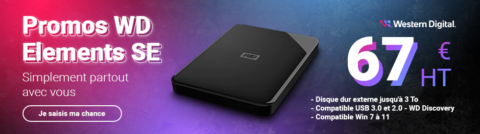 WD Elements Portable 2 To Noir (USB 3.0) - Disque dur externe