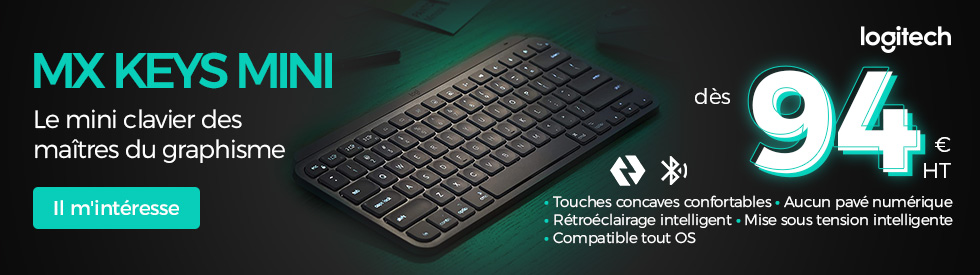 Clavier sans fil ergonomique Logitech Wave Keys for business - AZERTY sur