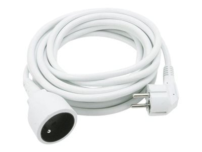 Rallonge Electrique Terre 5m Blanc