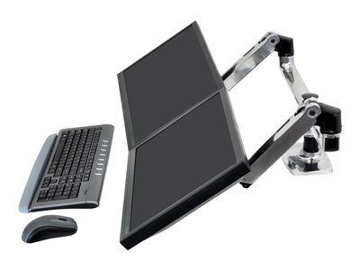 Ergotron LX - Kit de montage (bras articulé, fixation par pince pour  bureau, poteau, support d'extension) - pour Écran LCD - aluminium, acier -  blanc - Taille d'écran : jusqu'à 34 pouces 