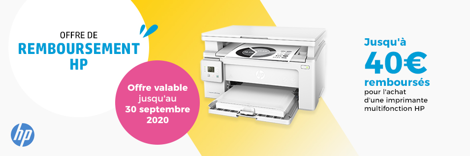 Odr Imprimante Hp Jusqu A 40 Rembourses Pour L Achat D Une Imprimante Multifonction Hp Valable Jusqu Au 30 09 2020