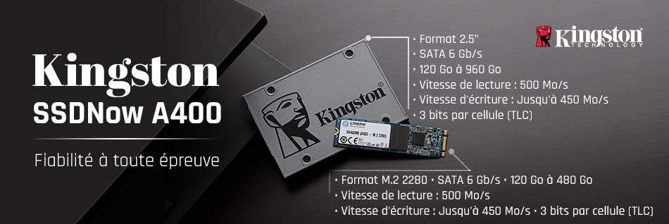 Disque dur SSD interne KINGSTON SSD 120Go A400